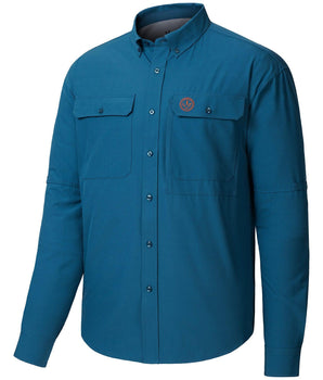 Men’s UPF 50+ Long Sleeve Button Down Hunting Shirt FS23M - Bassdash