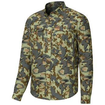 Men’s UPF 50+ Long Sleeve Button Down Hunting Shirt FS23M - Bassdash