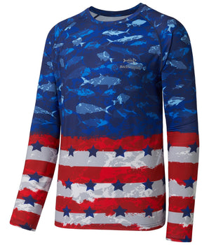 Men's UPF 50+ Segment Print Fishing Shirt FS12M - Bassdash