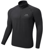 Men's Midweight Thermal Base Layer  Shirt 1/4 Zip Pullover FS20M