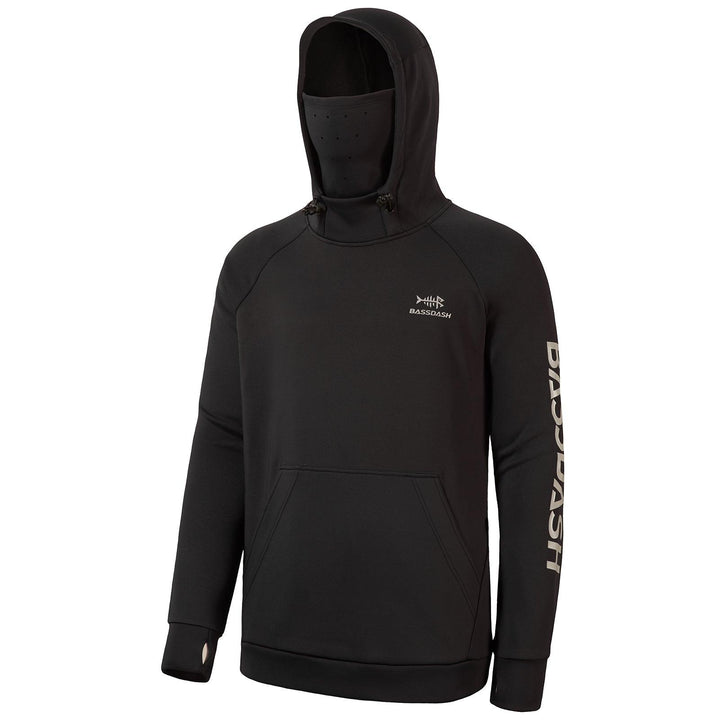 Men’s Fleece Hoodie with Neck Gaiter FS18M - Bassdash
#color_black-color