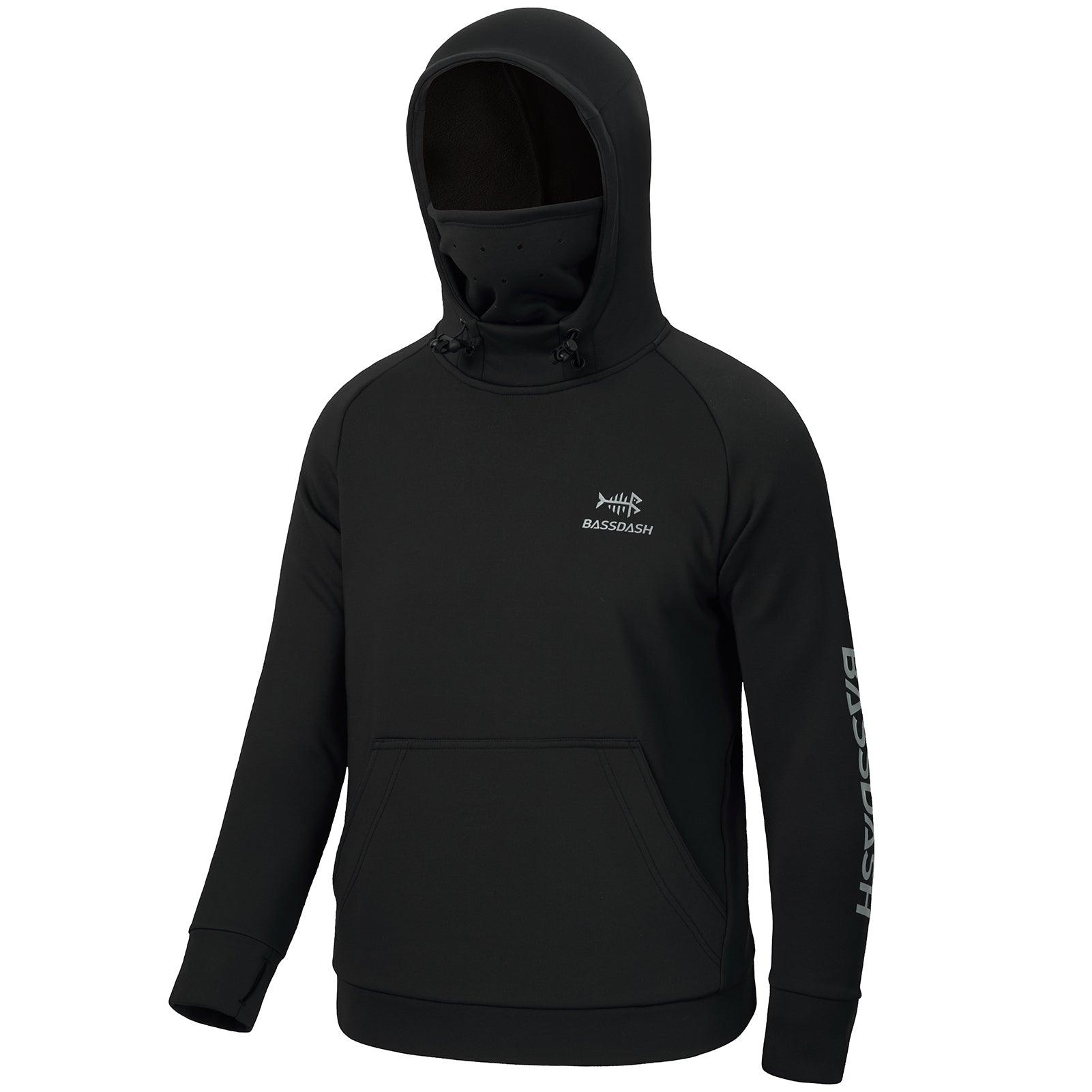 Youth Fishing Shirts with Hood Fleece and Mask | Bassdash Fishing Black / Medium