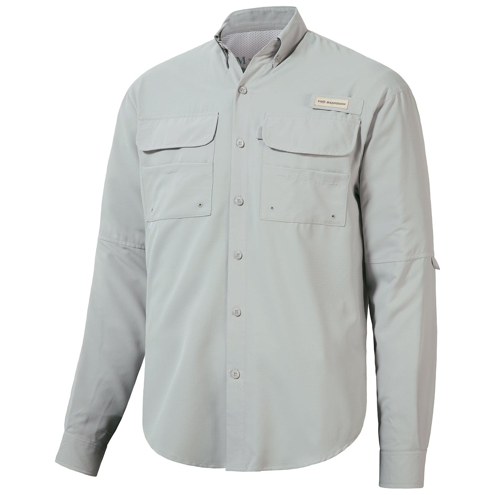 Men's UPF 50+ Long Sleeve Fishing Button Down Shirt FS21M - Bassdash