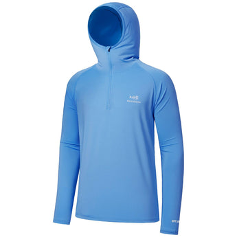 Men's UPF 50+ 1/4 Zipper Fishing hoodie Shirts FS24M - Bassdash