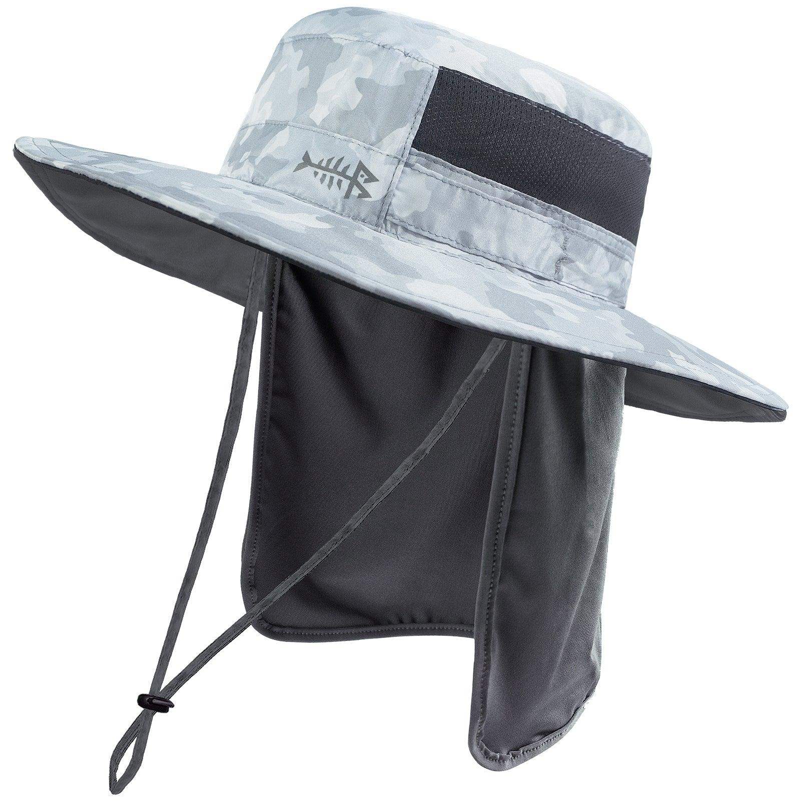 Wide Brimmed Hat UV Protection Sun Hat | Bassdash Fishing, Light Grey Camo / Regular