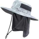 Unisex UPF 50+ Wide Brim Bucket Hat with Detachable Neck Flap FH02