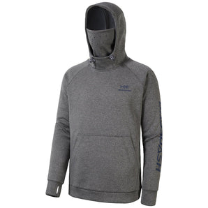 Men’s Fleece Hoodie with Neck Gaiter FS18M - Bassdash
#color_dark-heather-grey