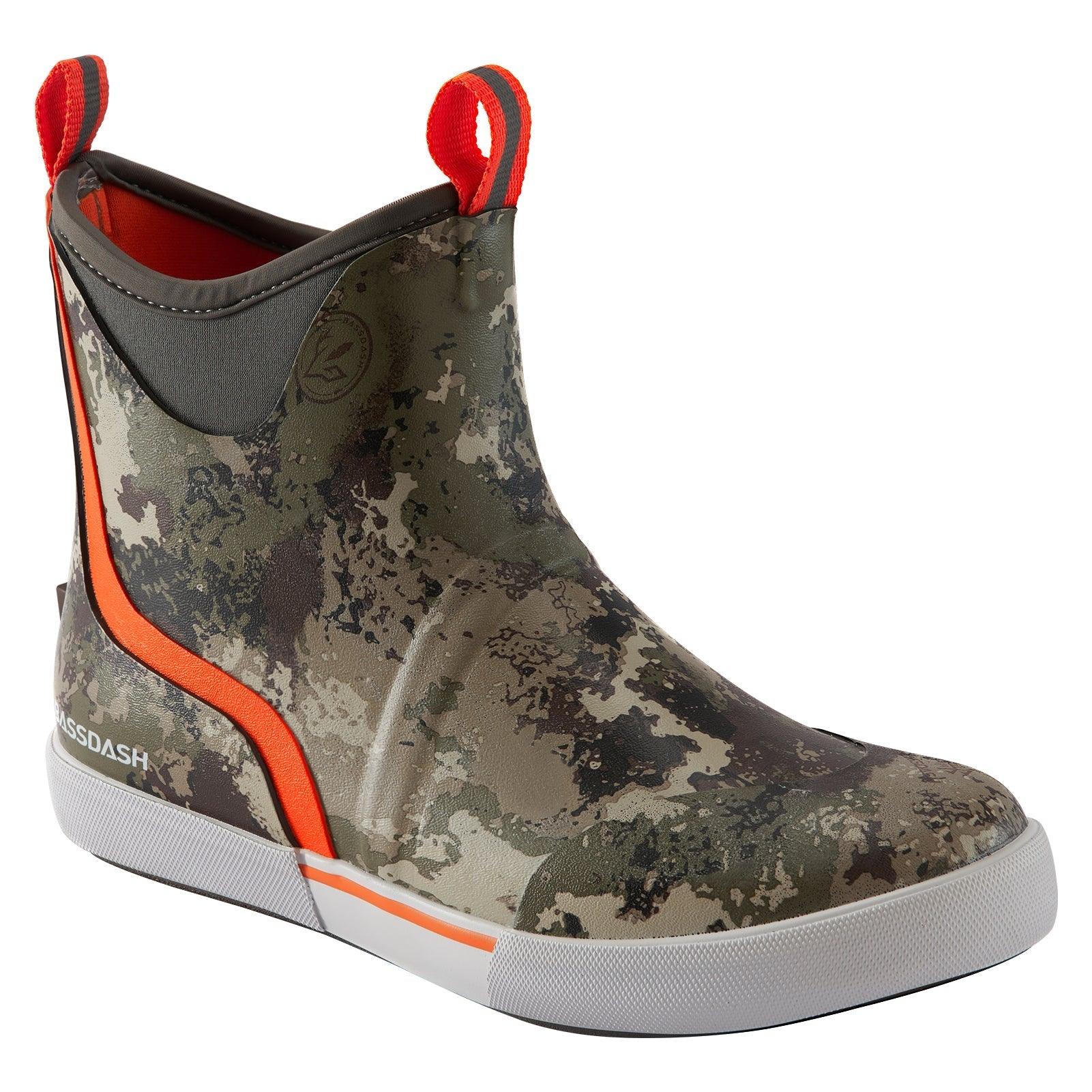 Men's 6 inch Waterproof Deck Boots, Grunge Camo / 14