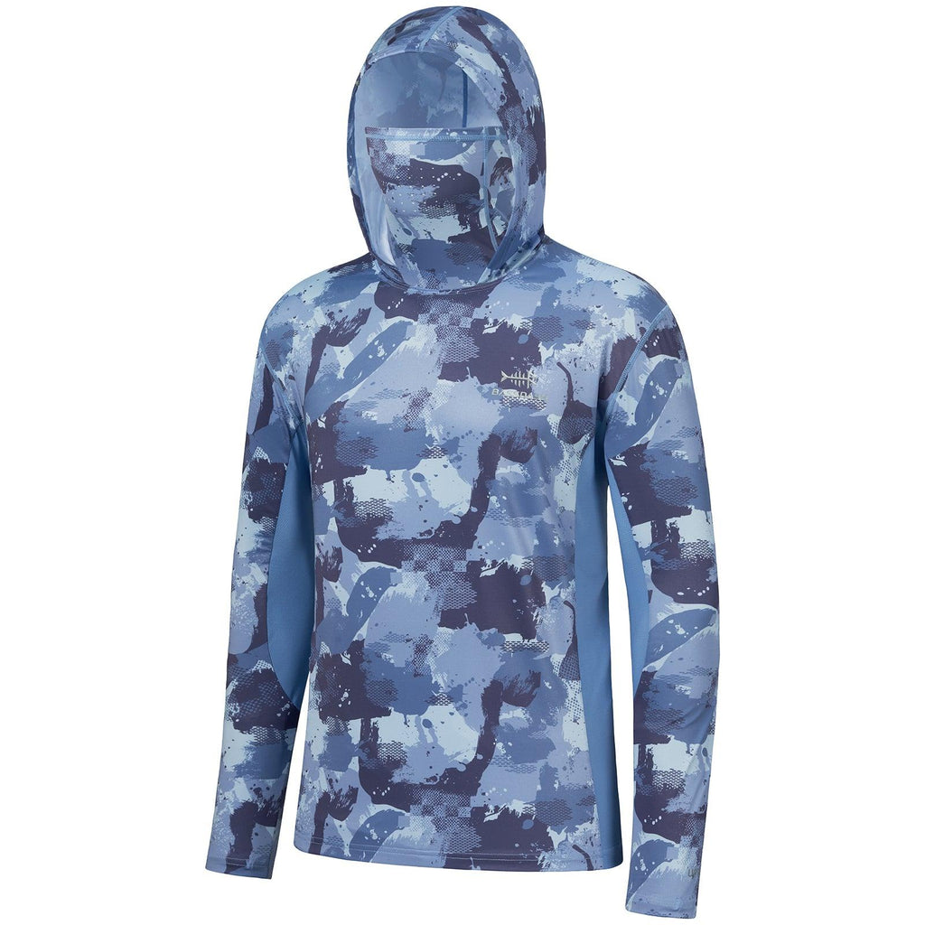 FISHEAL Herren Jagd-Shirt Mit Maske & Kapuze – Langarm, UPF 50+, Camouflage
