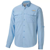 Men's UPF 50+ Long Sleeve Fishing Button Down Shirt FS21M - Bassdash