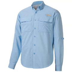 Men's UPF 50+ Long Sleeve Fishing Button Down Shirt FS21M - Bassdash
