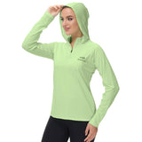 Women’s UPF 50+ Long Sleeve Hoodie Half Zip Shirt