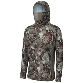 Men's UPF 50+ Long Sleeve Hunting Hoodie with Mask FS06M - Bassdash