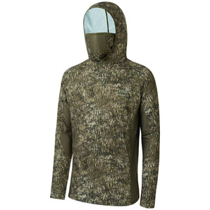 Men's UPF 50+ Long Sleeve Hunting Hoodie with Mask FS06M - Bassdash
#color_moss-wood