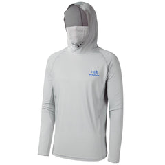 Men’s UPF 50+ Long Sleeve Fishing Hoodie with UV Neck Gaiter FS06M - Bassdash