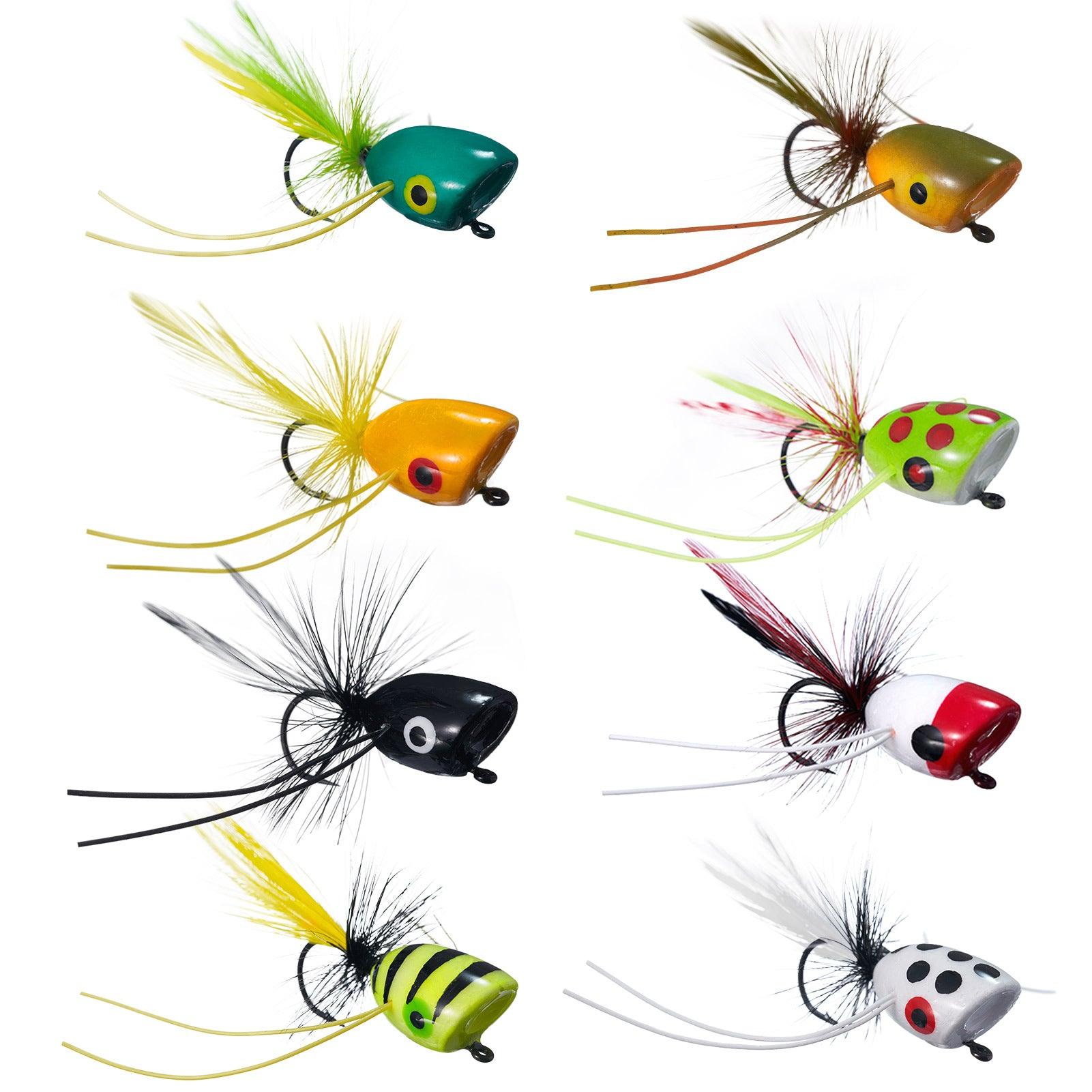 Top water fly fishing poppers