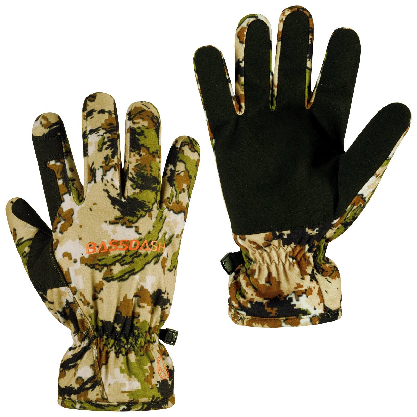 BASSDASH WintePro Insulated Fishing Gloves Water Repellent with