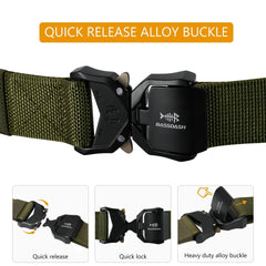 Men’s Tactical Belt with Quick Release Buckle - Bassdash