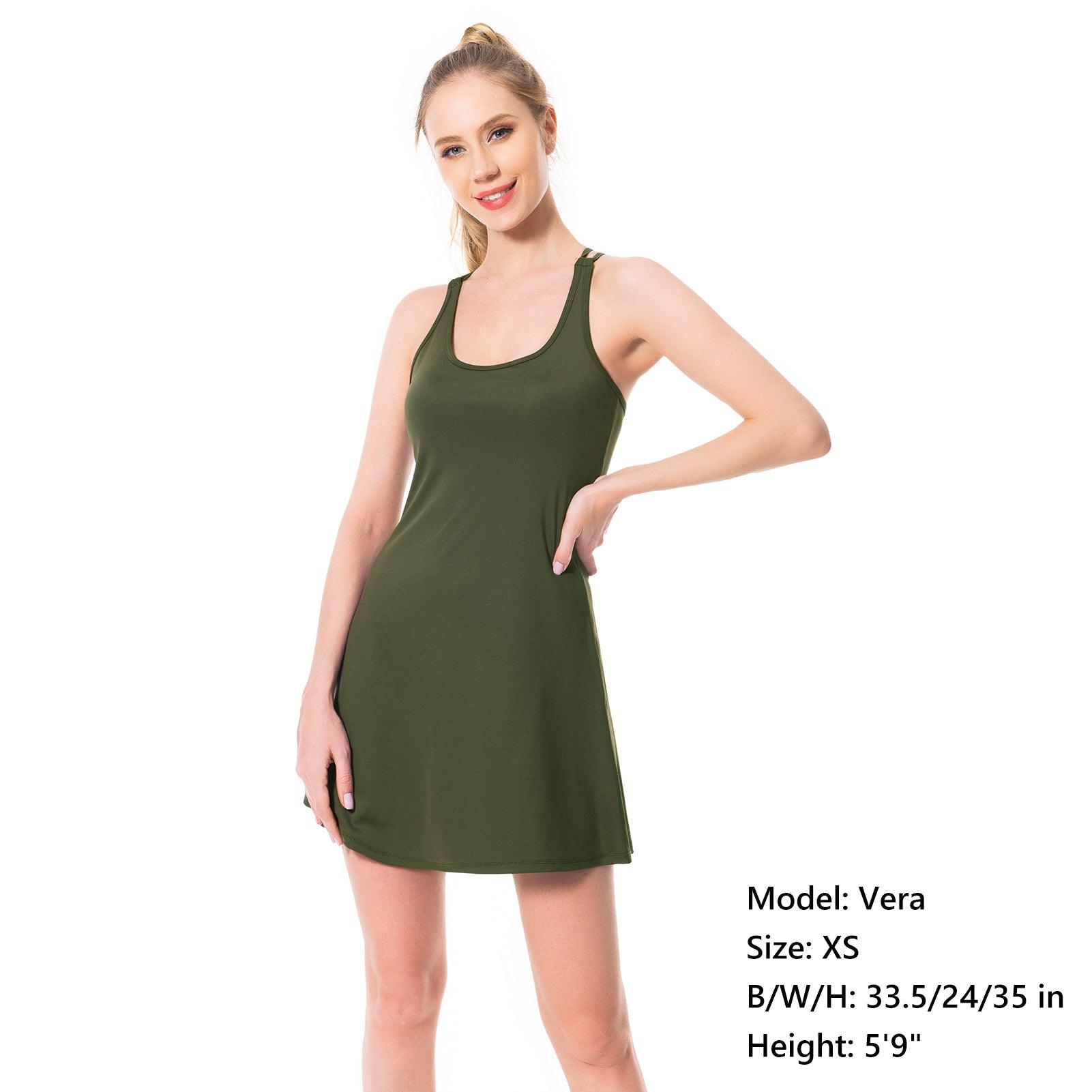 Women's UPF 50+ Tennis Dress with shorts LB06W - Bassdash