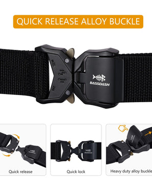 Men’s Tactical Belt with Quick Release Buckle - Bassdash