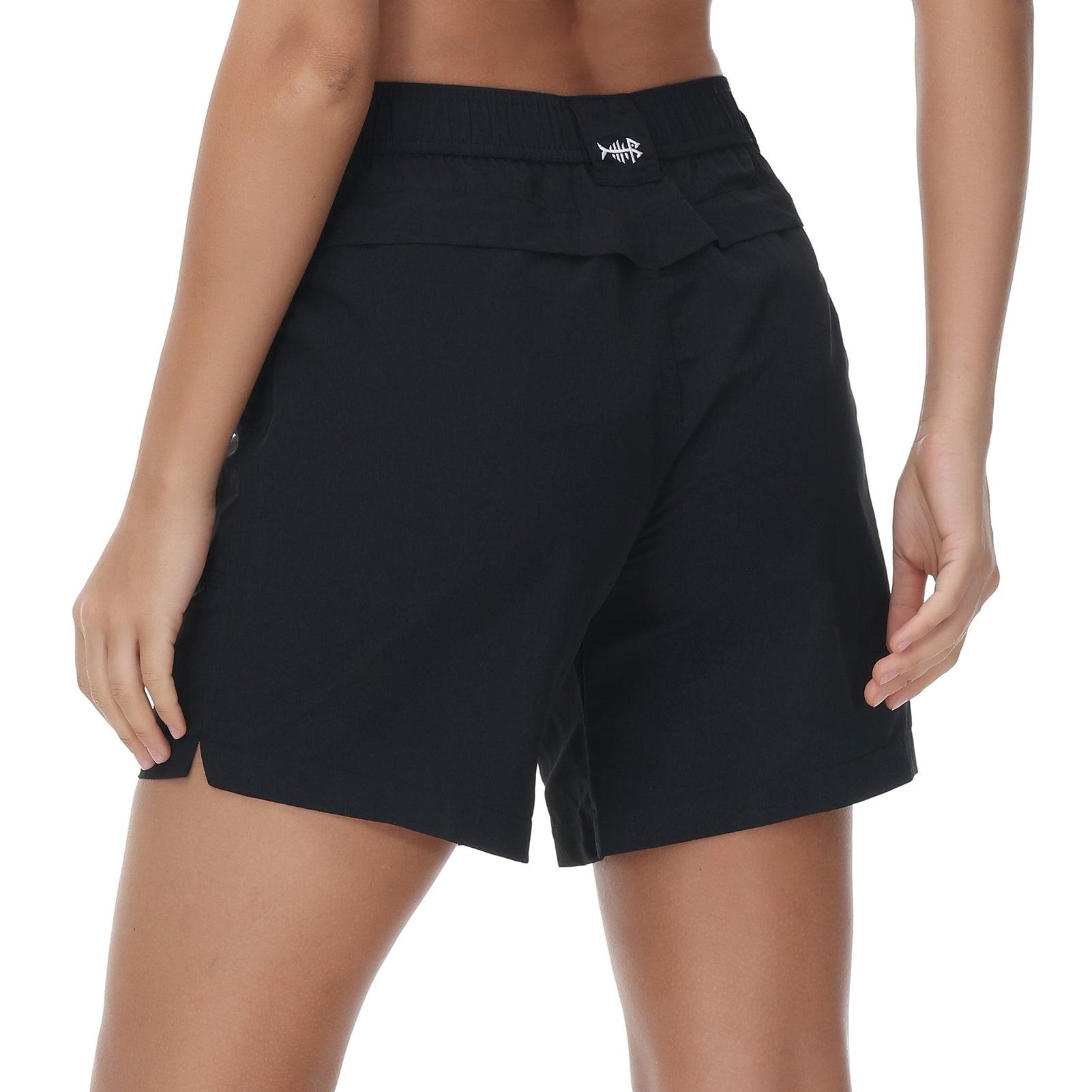 Bassdash Women's UPF 50+ Quick Dry Fishing Shorts FP03W, Black / 2X-Large