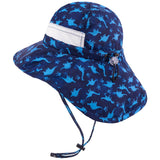 Youth UPF 50+ Sun Hat with Wide Brim Neck Flap Mesh Vent