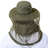 UPF 50+ Mosquito Sun Hat with Neck Flap