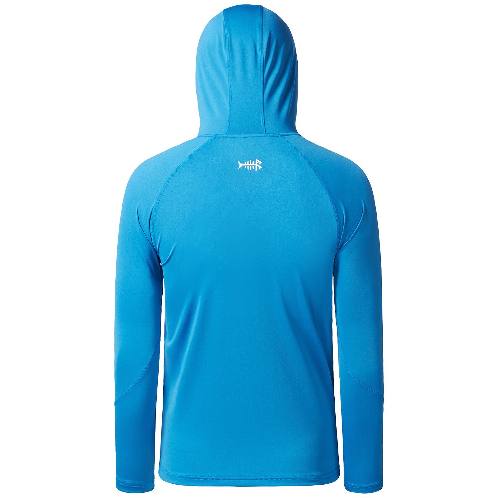  Kobalt1 Mens S-XL Big Fish Water Sport Fishing UPF Performance Hoodie  Shirt (Size S, Blue-Blue Fish) : Sports & Outdoors