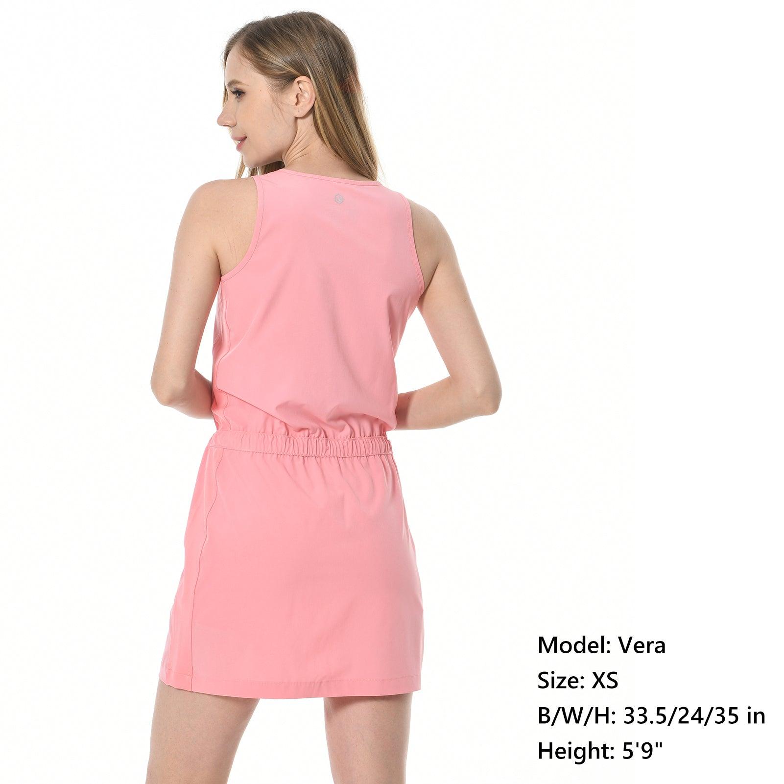 Women's UPF 50+ Tank Dress with Drawstring Waist LB08W - Bassdash