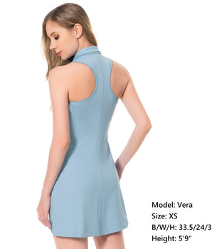 Women's UPF 50+ Polo Tennis Dress LB07W - Bassdash