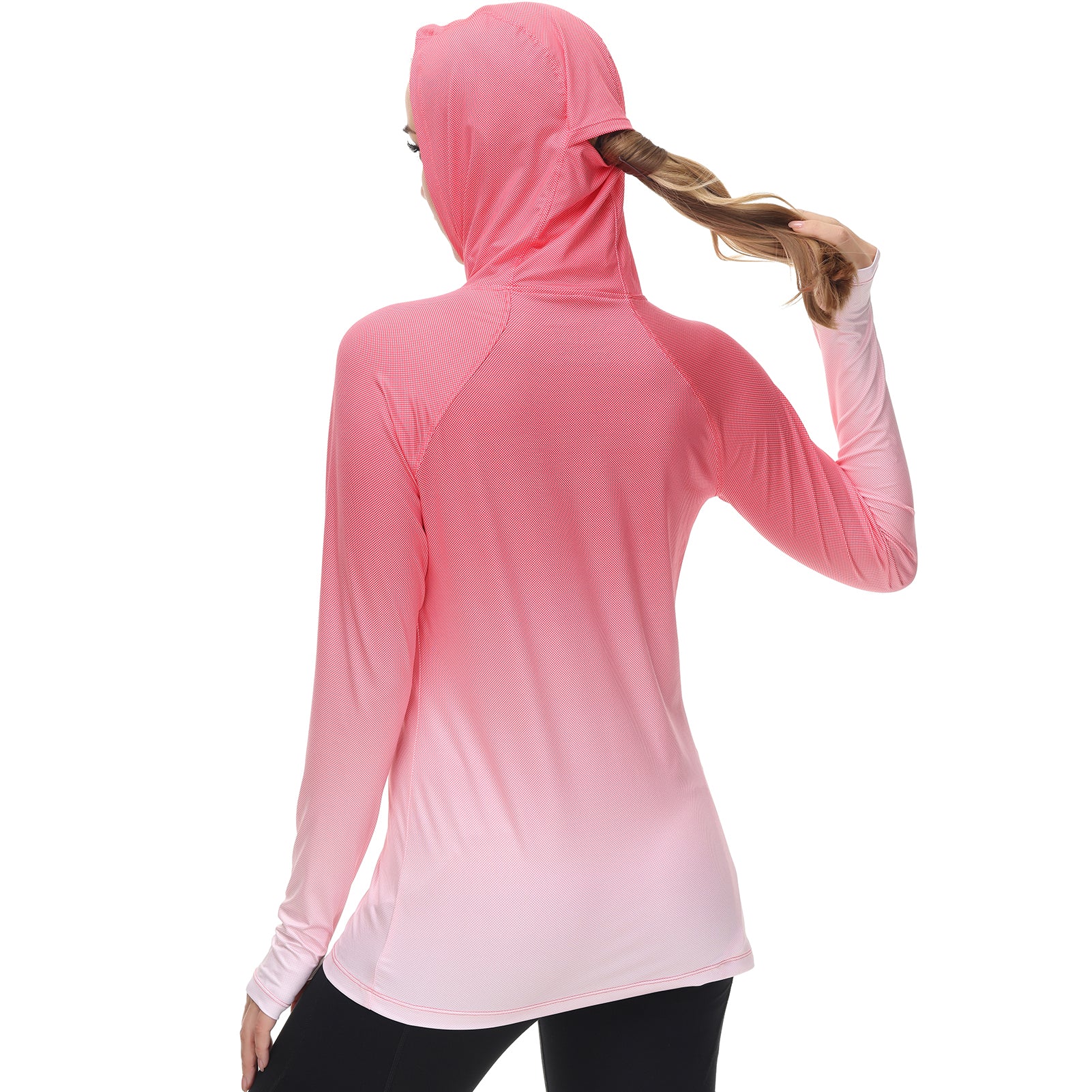 Women's UPF 50+ Fishing Hoodies with Face Mask Thumb Holes FS23W