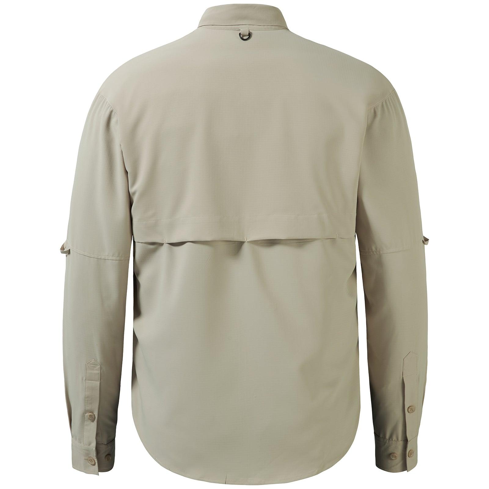 Men's Long Sleeve Button Down Shirt Sun Protection| Bassdash Fishing Khaki / Small