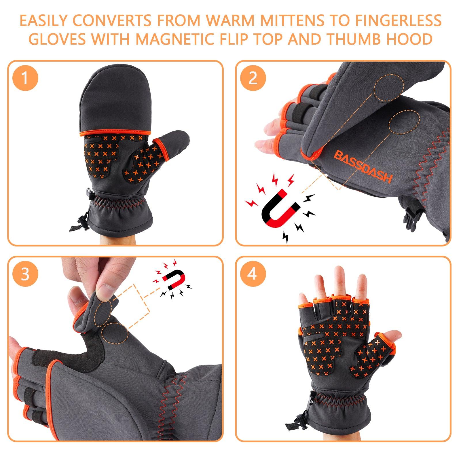 Extremus Ice Fishing Gloves, Convertible Mittens, India | Ubuy