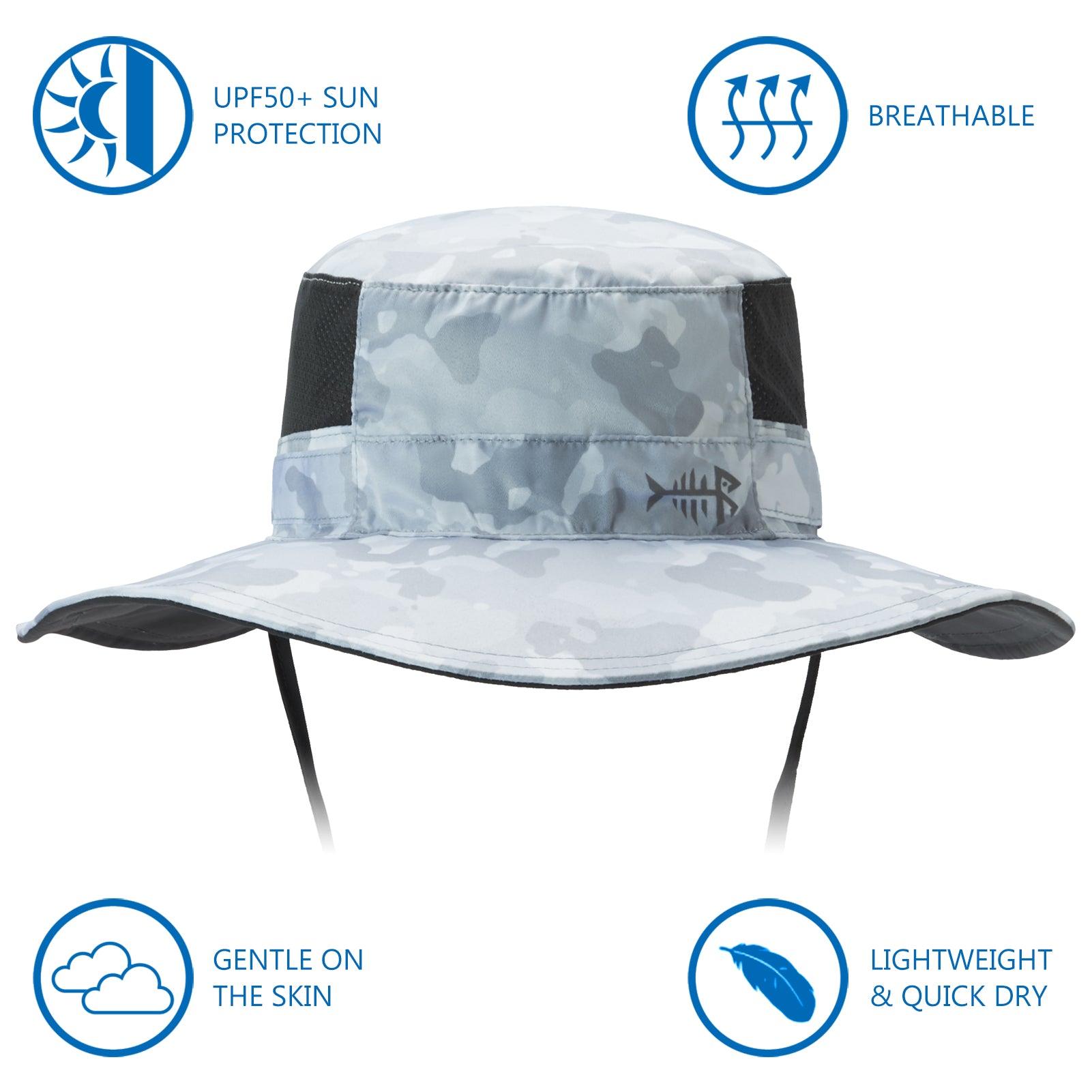 Wide Brimmed Hat UV Protection Sun Hat | Bassdash Fishing, Storm Camo / Regular