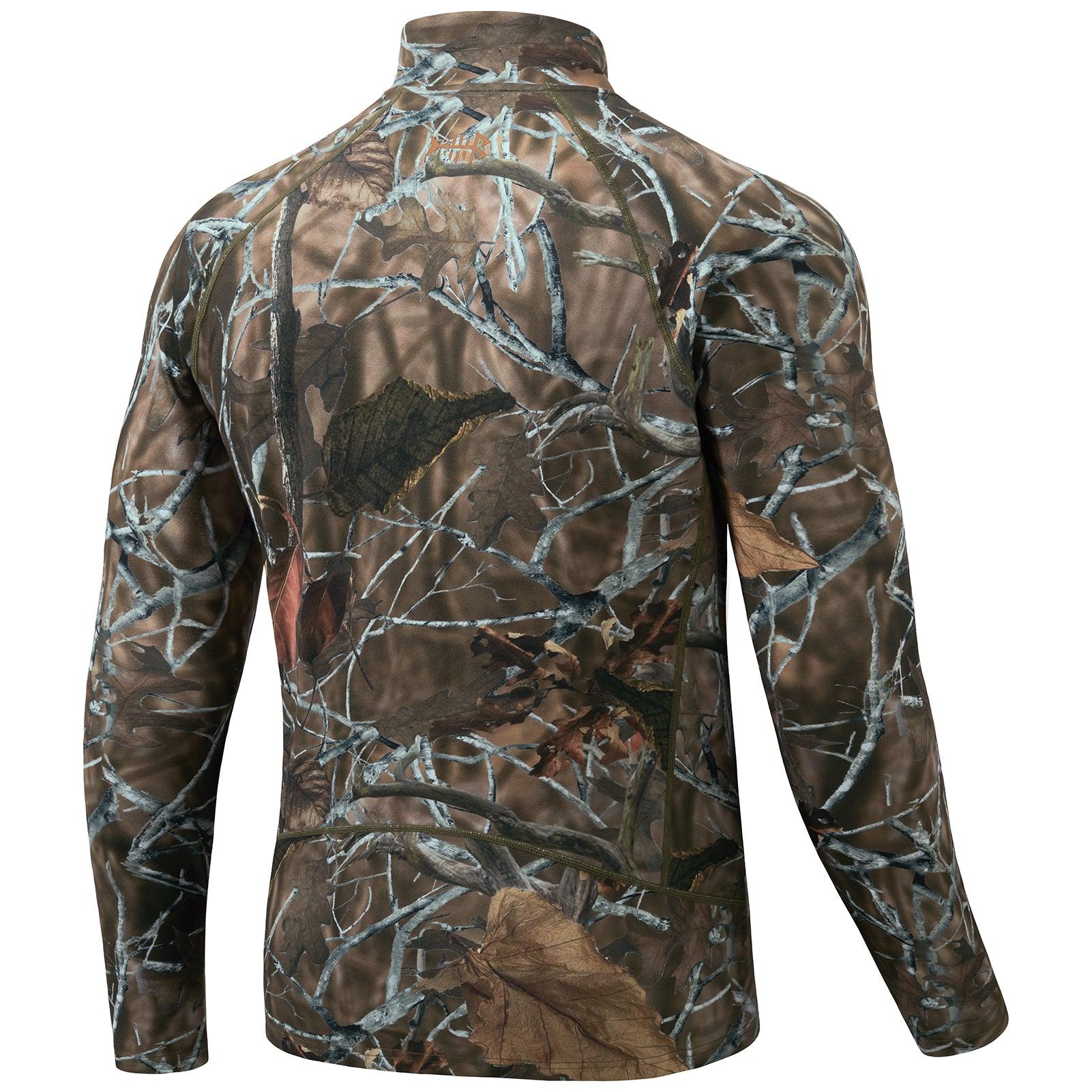 Men's Midweight Thermal Base Layer Shirt 1/4 Zip Pullover FS20M - Bassdash