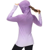 Women's UPF 50+ Fishing Hoodies with Face Mask Thumb Holes FS23W