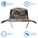 Unisex UPF 50+ Wide Brim Bucket Hat with Detachable Neck Flap FH02