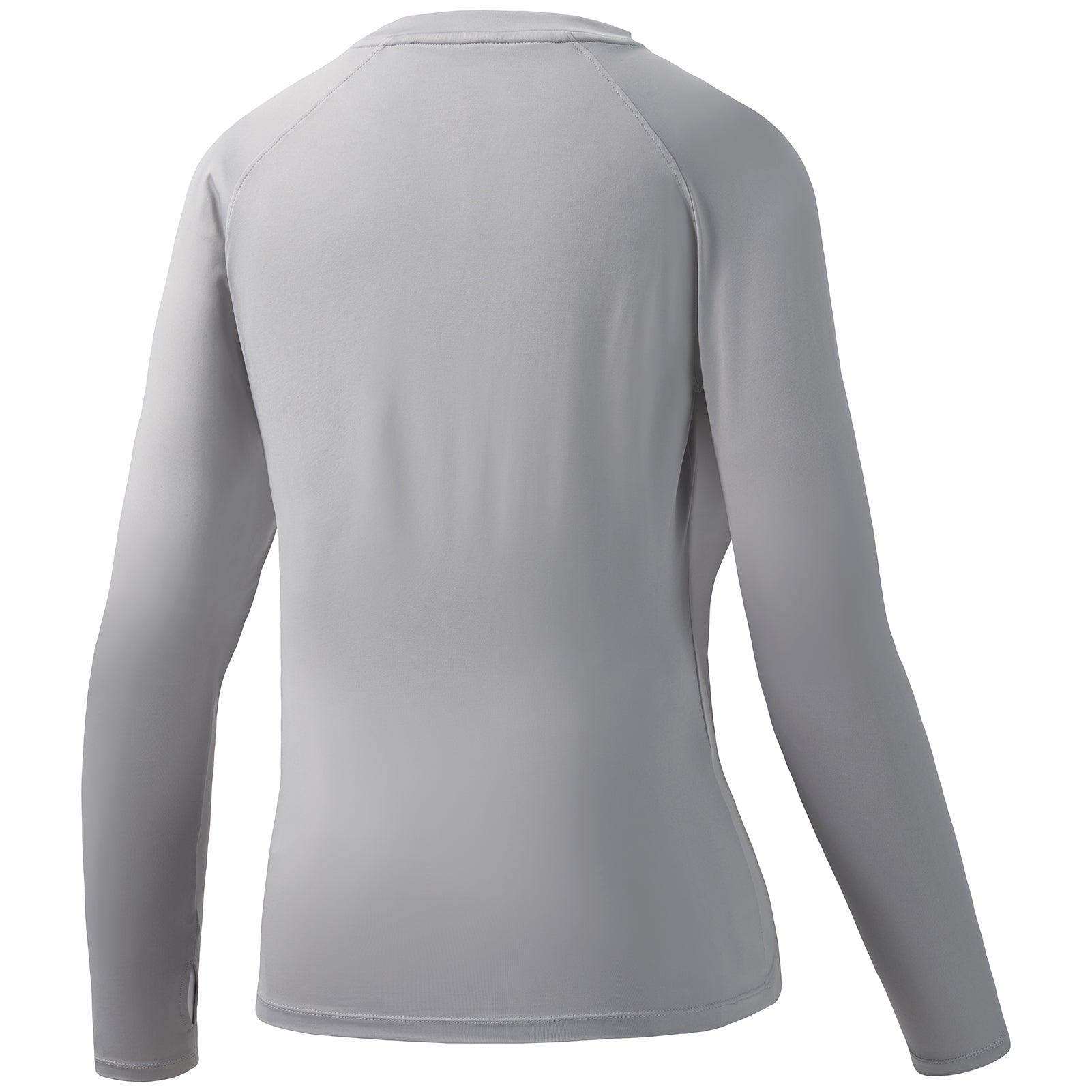 Women’s UPF 50+ Long Sleeve Fishing Shirts FS21W, Light Grey / Large