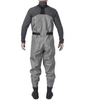 Men's 3D PVC Game Wader (Heather Grey) - Boot Foot - Bassdash