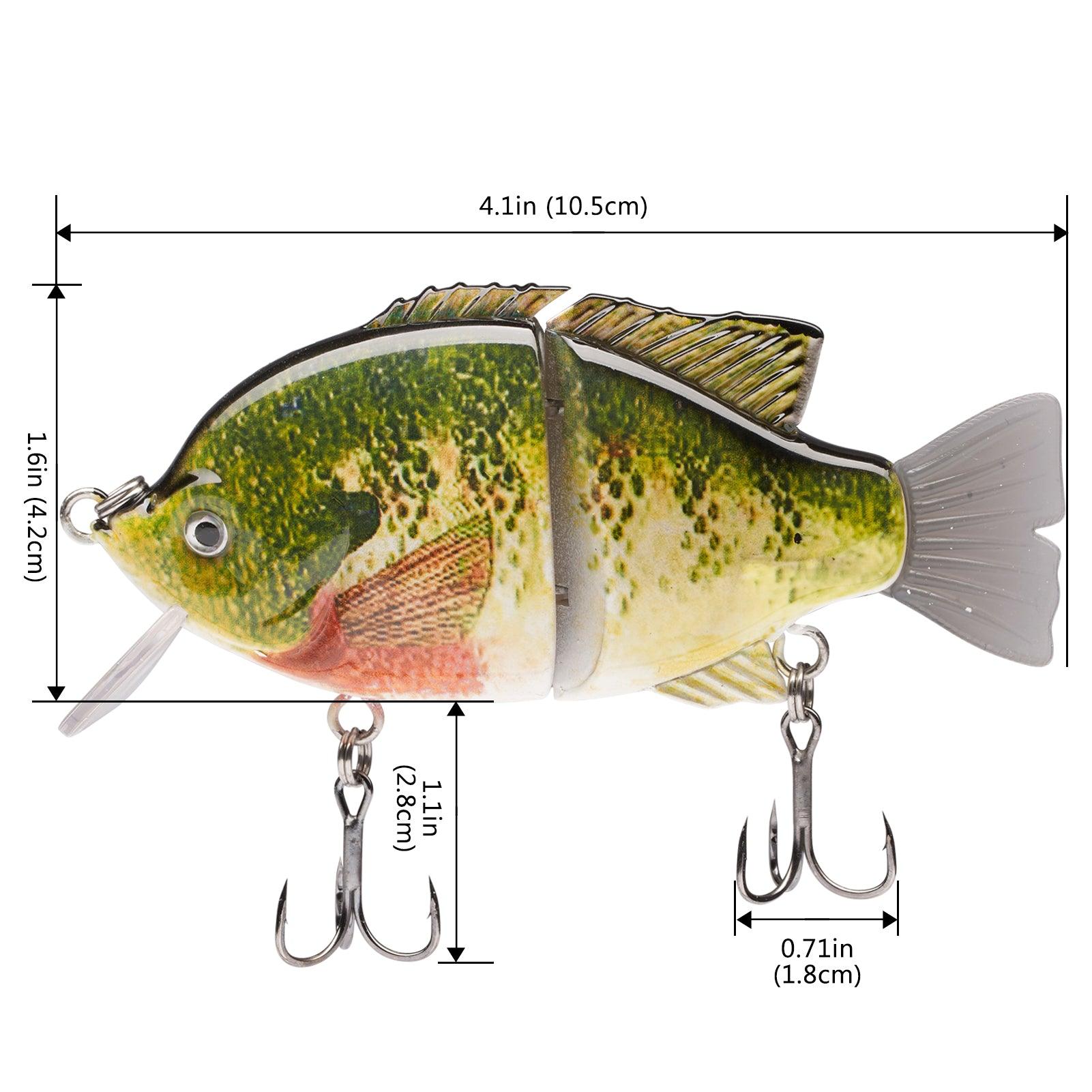 SAVAWADE Wake Baits Top Water Bass Fishing Floating Lure Bluegill Hard Swimbait Single-Jointed Waking Crankbait 4.1” 1-1/8 oz