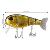 Topwater Floating Bass Fishing Lures Swimbait 4.9” 1-3/4 oz