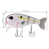 Topwater Floating Bass Fishing Lures Swimbait 4.9” 1-3/4 oz