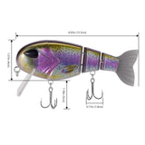 Topwater Floating Bass Fishing Lures Swimbait 4.9” 1-3/4 oz