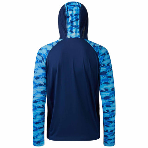 BASSDASH Menu2019s UPF 50 Performance Fishing Shirt Cooling Hoodie Camo Long Sleeve Fs17m White Light Grey Camo 97754