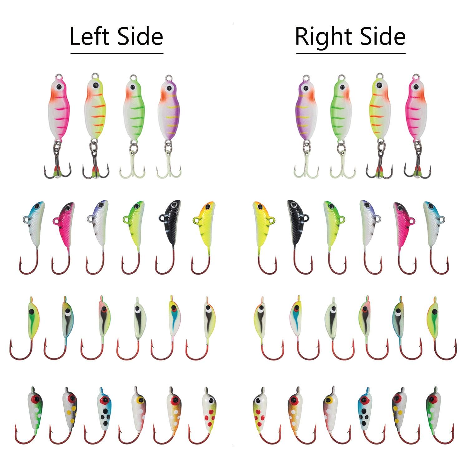 Ice Fishing Lures for Bass Perch Walleye Pike