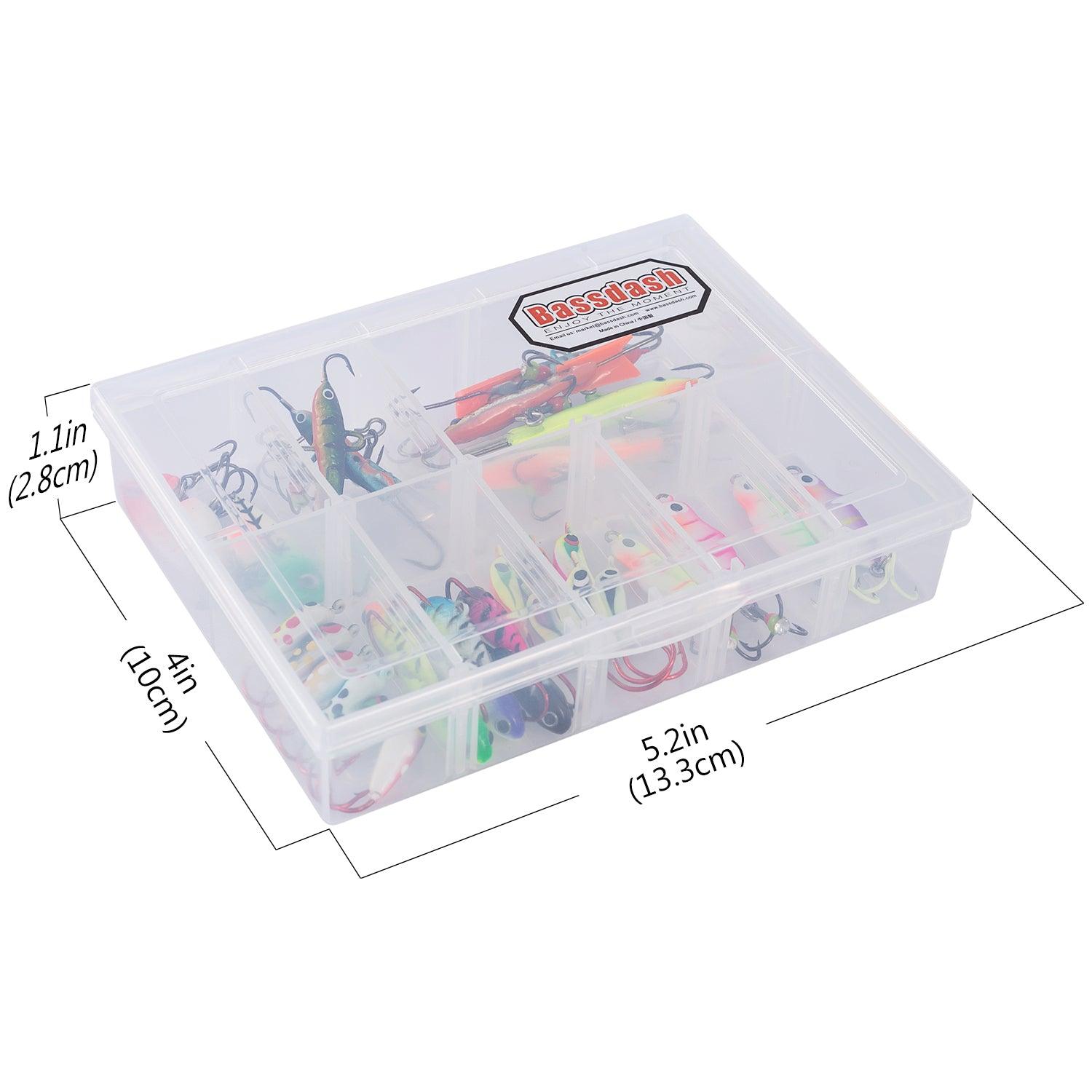 Ice Fishing Lure Kit Glowing Paint Jigs,30 pcs assorted perch/walleye/pike jigs - Bassdash