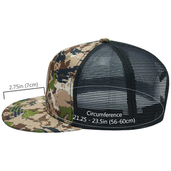 Unisex Flat Brim Trucker Cap - Highland3 - Bassdash