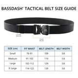 BASSDASH Men's Tactical Belt Military Rigger Work Belt 1.5” Nylon Web with  Heavy Duty Quick Release Buckle Hiking Hunting