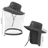 UPF 50+ Mosquito Sun Hat with Neck Flap