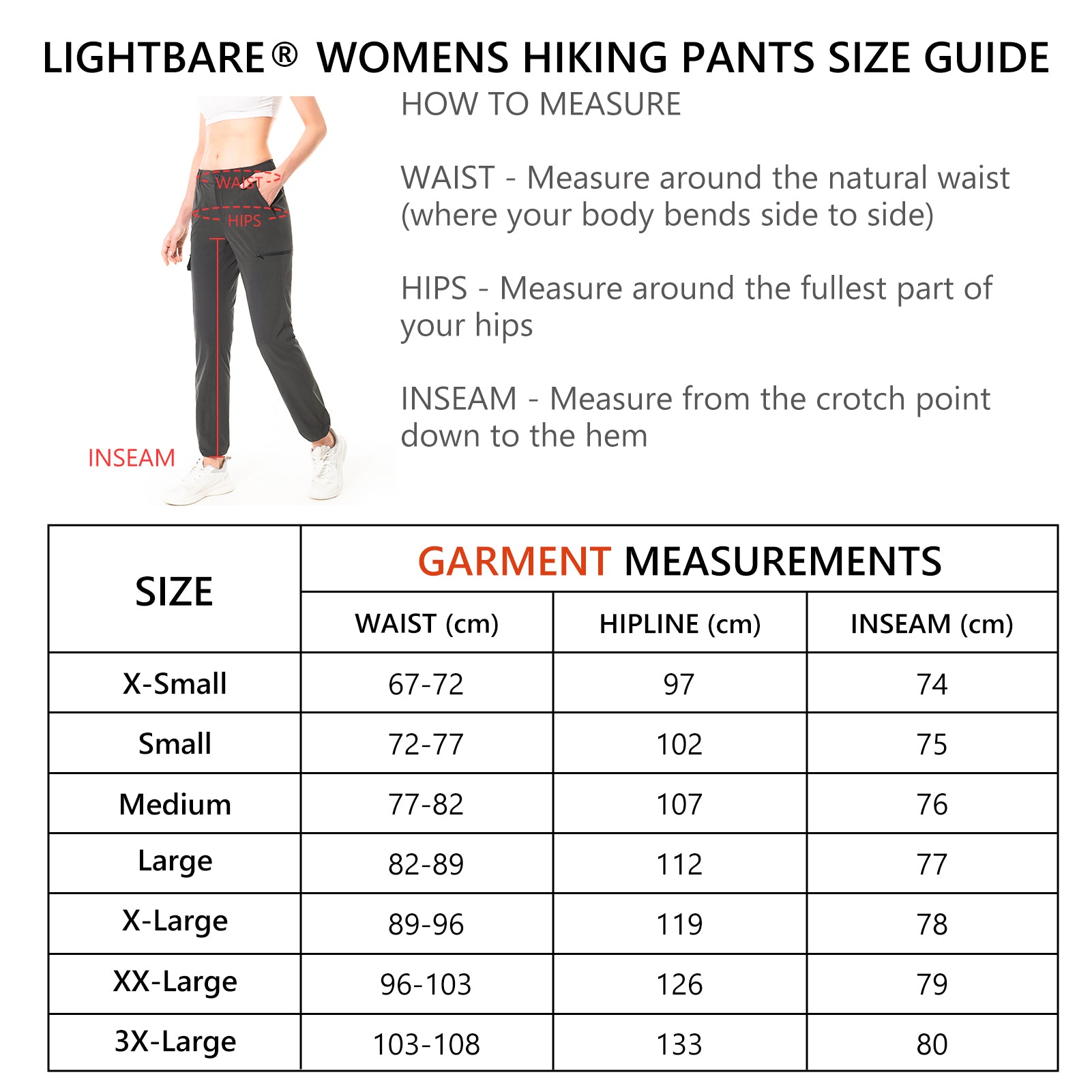 Women's Lightweight Cargo Hiking Pants LB11W